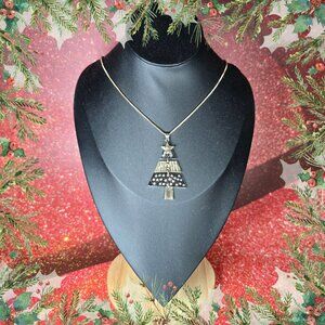2/$15 Festive Christmas Tree Necklace (NWOT)